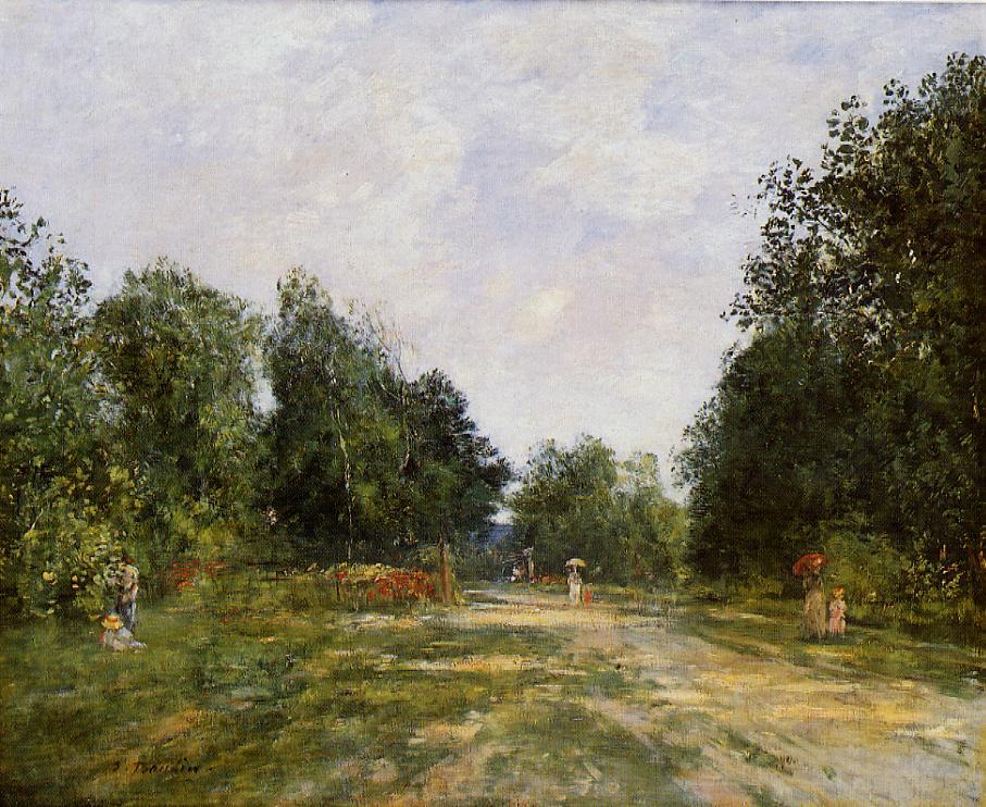 Cordier Park, Trouville (1883) - Eugène Boudin Tablo