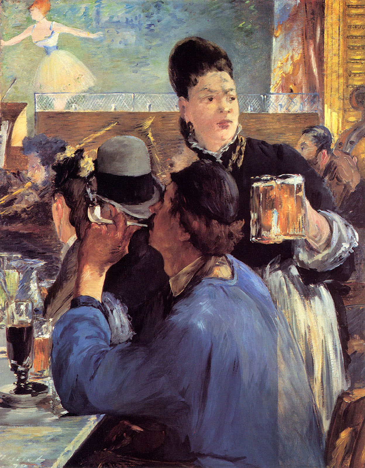 Corner of a Cafe Concert (1880) - Edouard Manet Tablo