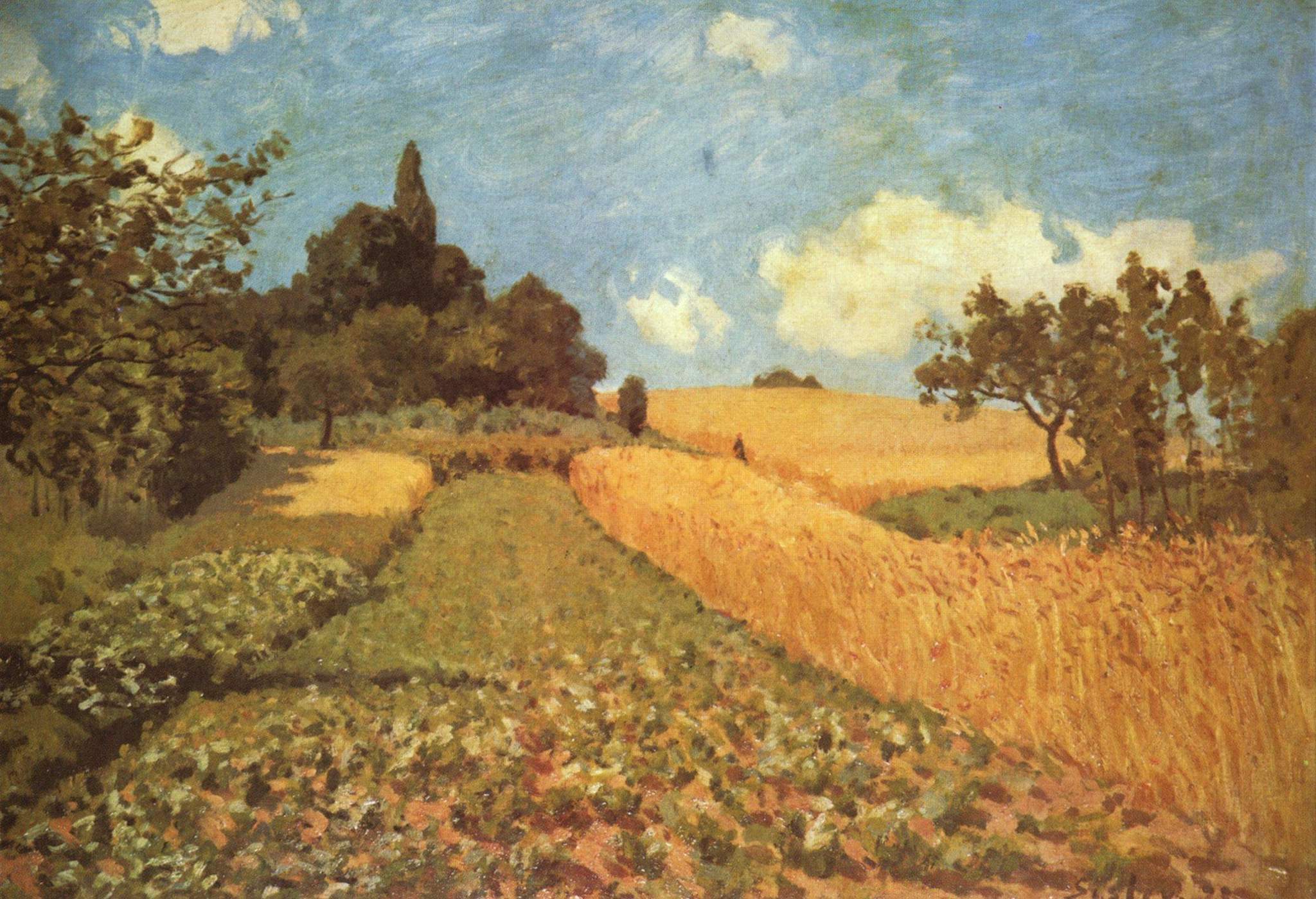Cornfield (1873) - Alfred Sisley Tablo