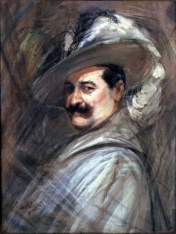 Costantino in the role of Ernani (1910) - Giovanni Boldini Tablo