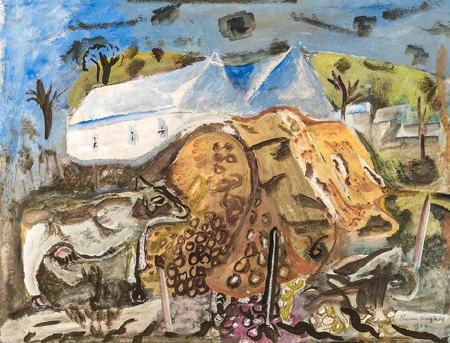 Country Colour, Purbeck (1944) - Frances Hodgkins Tablo