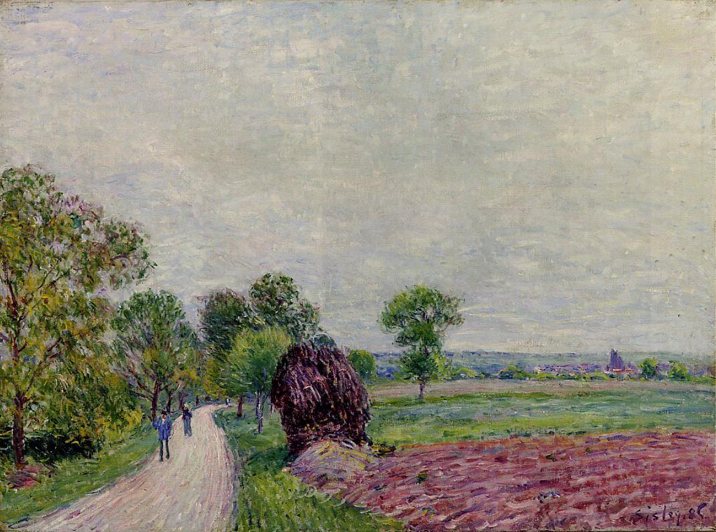 Countryside near Moret (1885) - Alfred Sisley Tablo