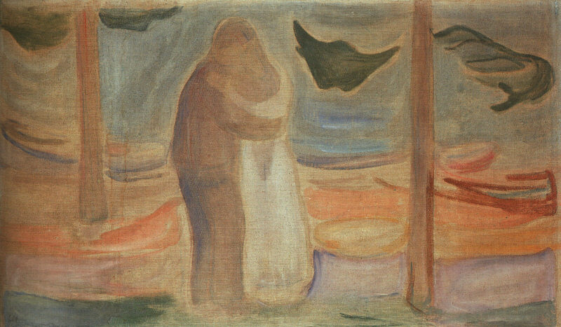 Couple on the Shore (from the Reinhardt Frieze) (1906) - Edvard Munch Tablo