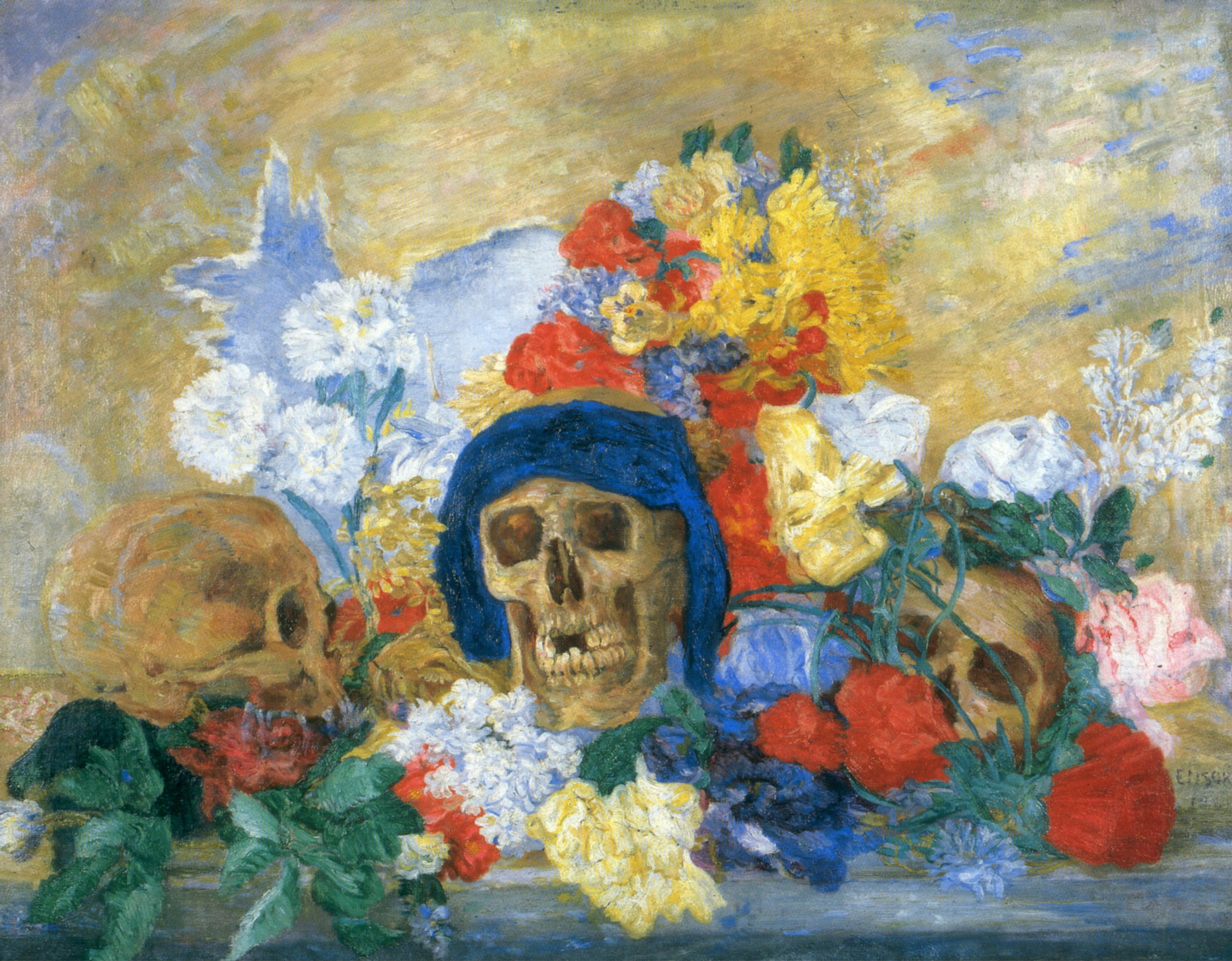 Cranes Fleuris (1909) - James Ensor Tablo