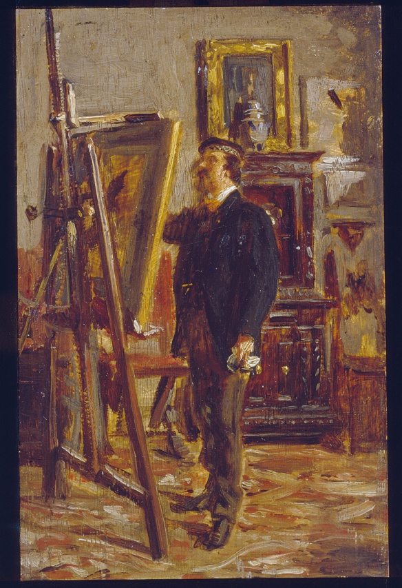 Cristiano Banti at the easel (1865) - Giovanni Boldini Tablo
