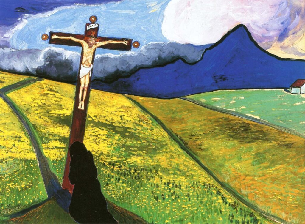 Cross in a Landscape - Marianne von Werefkin Tablo
