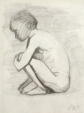 Crouching - Paula Modersohn-Becker Tablo