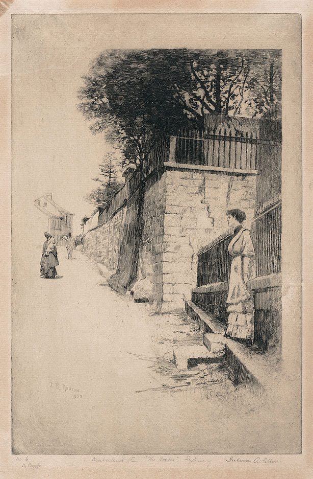 Cumberland St, The Rocks, Sydney (1893) - Julian Ashton Tablo