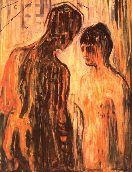 Cupid and Psyche (1907) - Edvard Munch Tablo