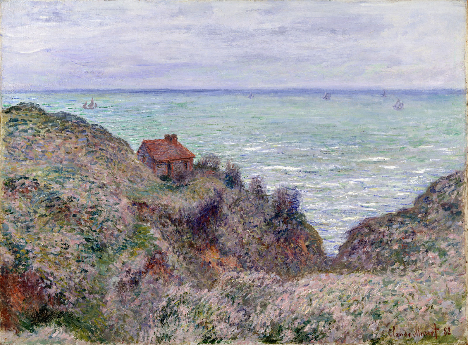 Customs House (1882) - Claude Monet Tablo