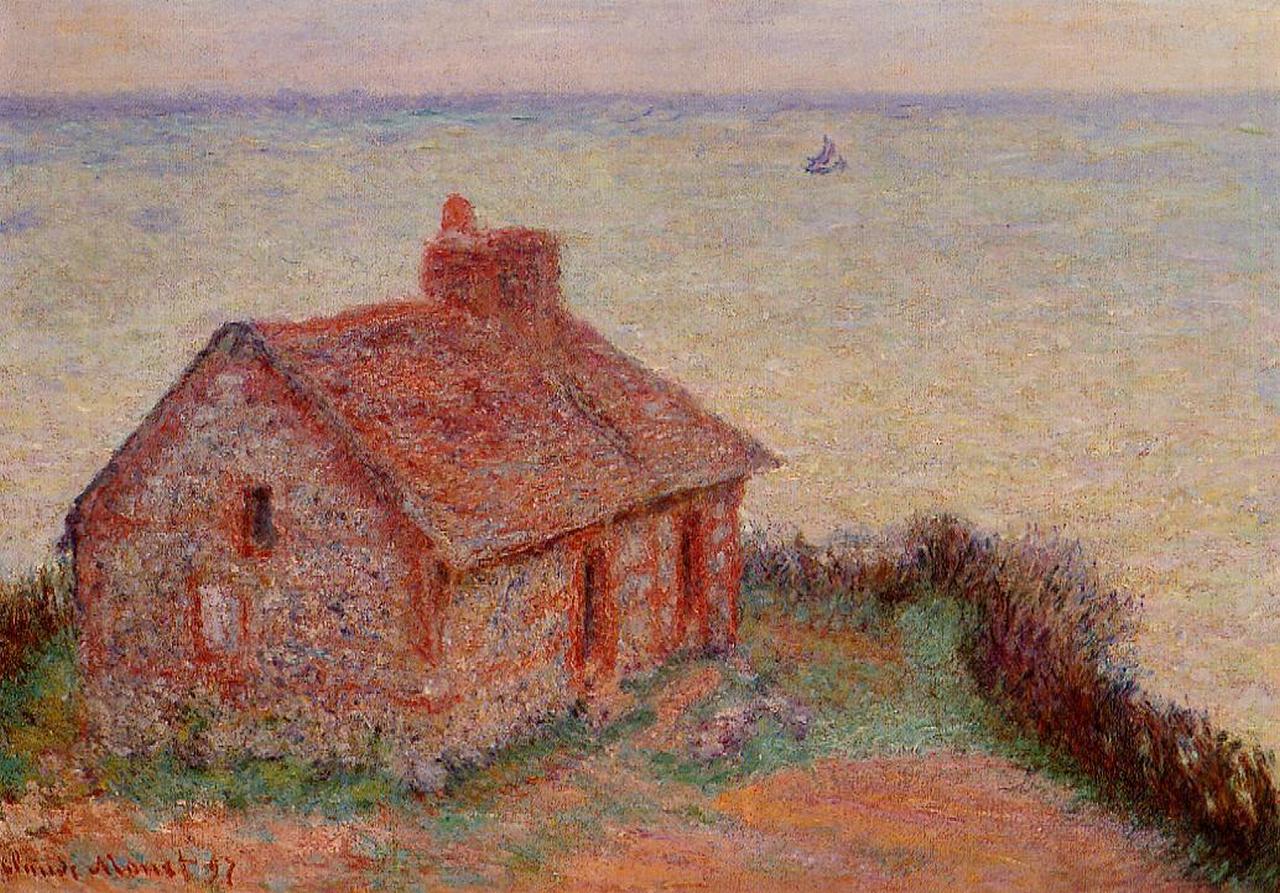 Customs House, Rose Effect (1897) - Claude Monet Tablo