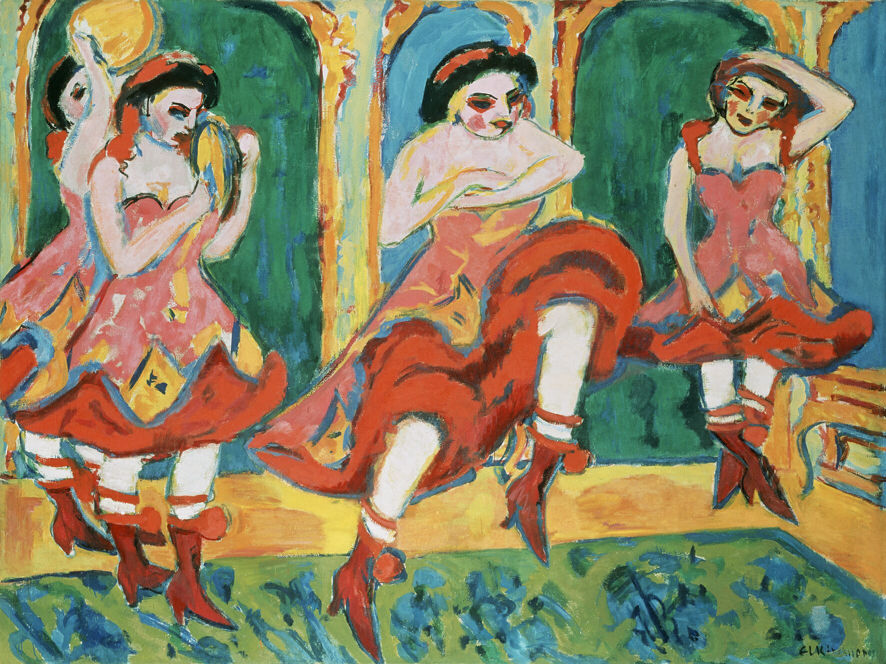 Czardas Dancers (1908) - Ernst Ludwig Kirchner Tablo