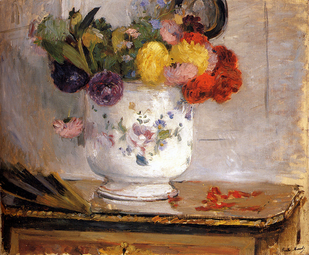 Dahlias (1876) - Berthe Morisot Tablo