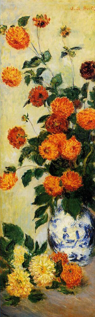 Dahlias (1883) – Claude Monet Tablo