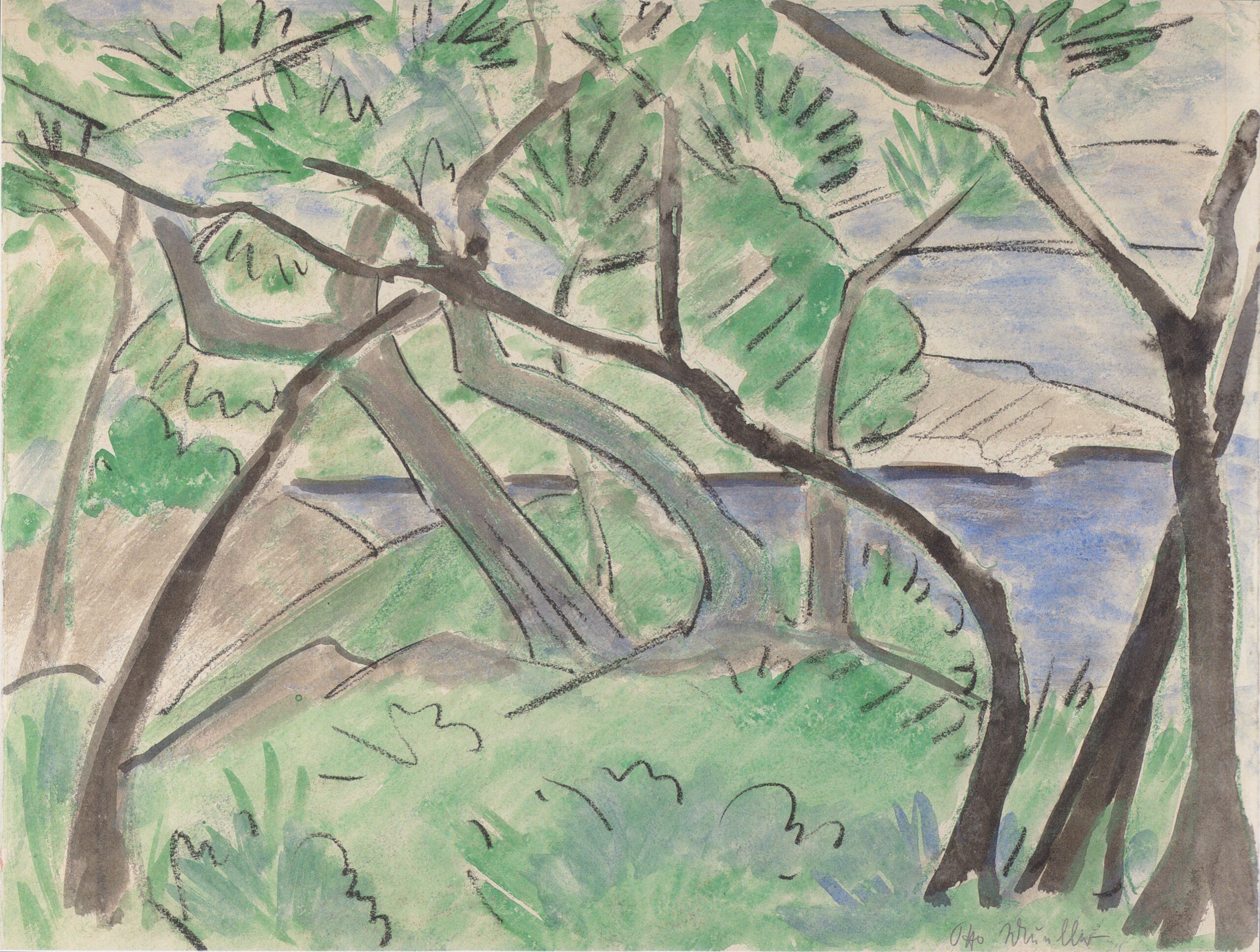 Dalmatinische Landschaft (1924) - Otto Mueller Tablo