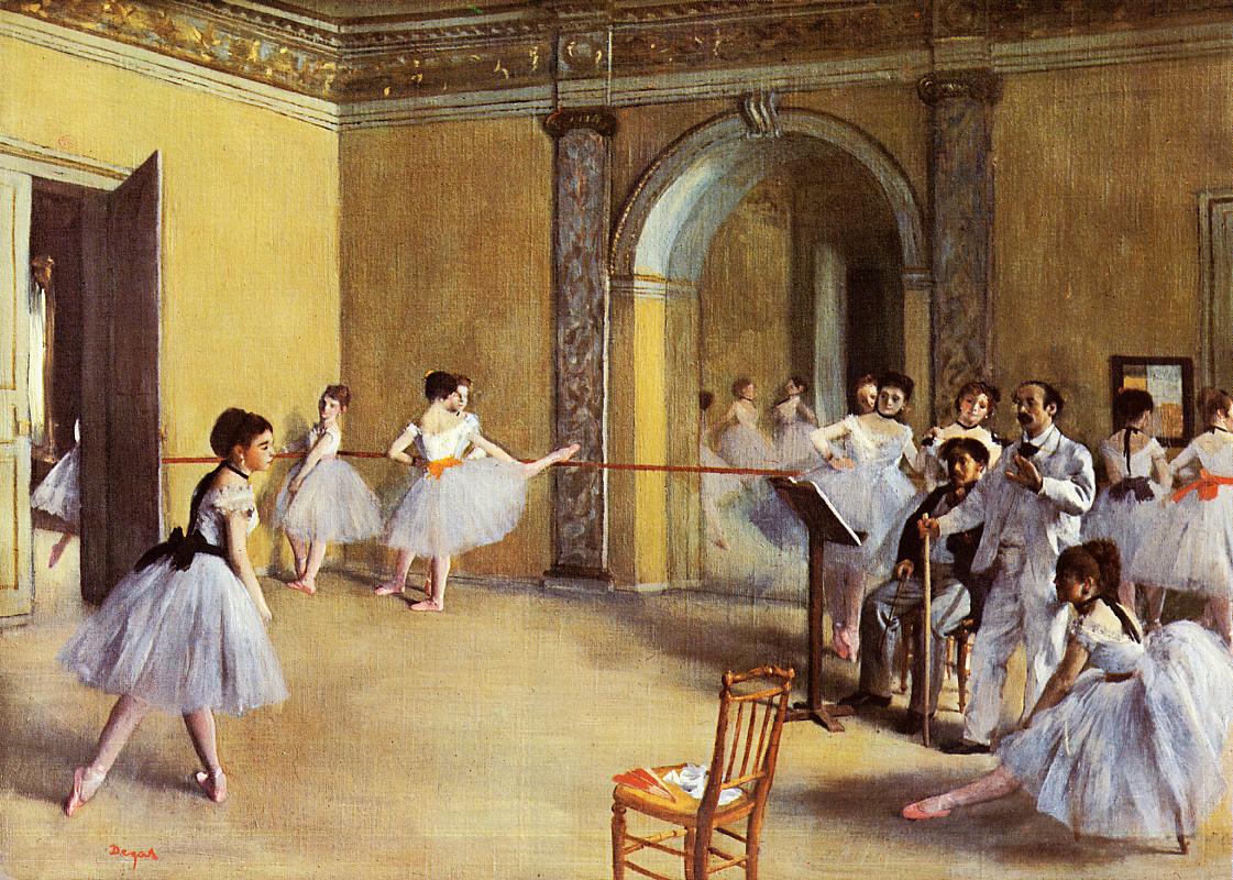 Dance Class at the Opera, rue Le Peletier (1872) - Edgar Degas Tablo