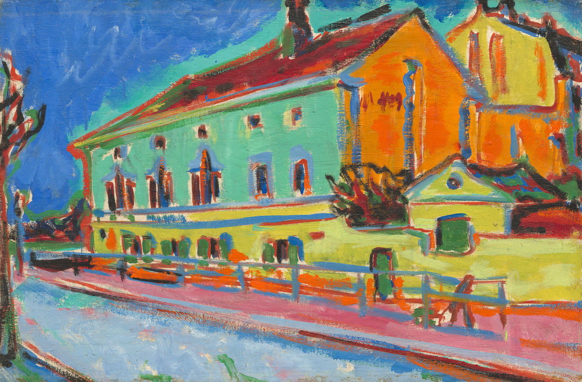 Dance Hall Bellevue [obverse] (1909) - Ernst Ludwig Kirchner Tablo