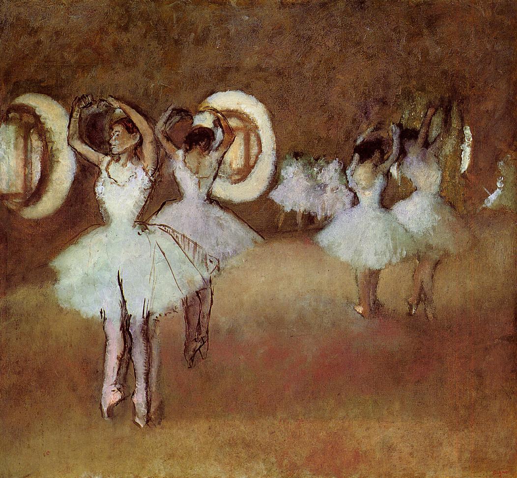 Dance Rehearsal in the Studio of the Opera (1895) - Edgar Degas Tablo