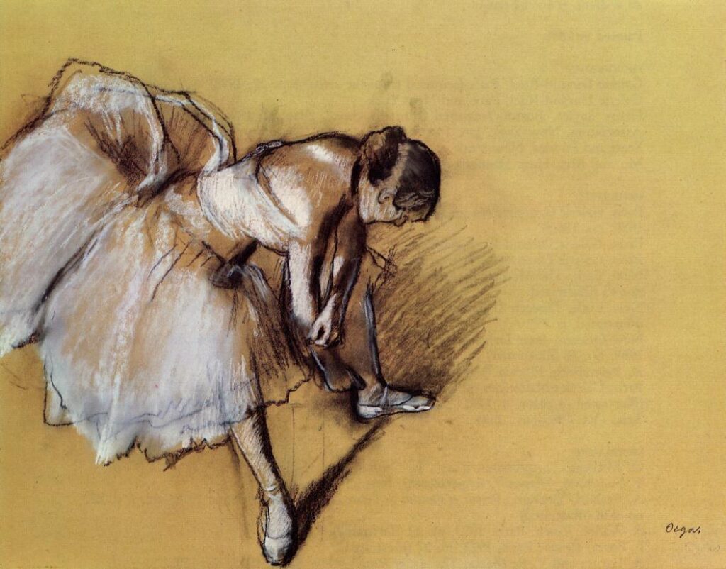 Dancer Adjusting Her Sandel (1890) – Edgar Degas Tablo