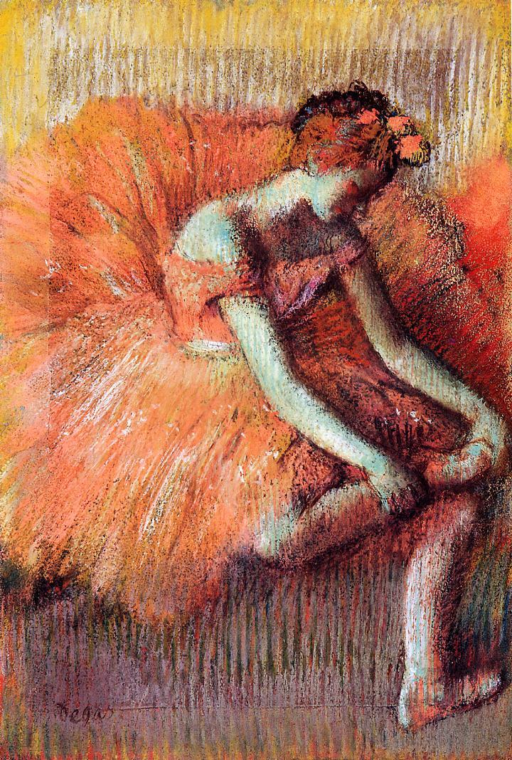 Dancer Adjusting Her Sandel (1896) - Edgar Degas Tablo