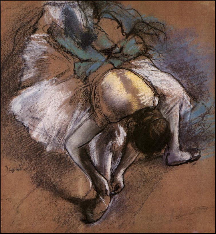 Dancer Adjusting Her Slipper (1880) - Edgar Degas Tablo