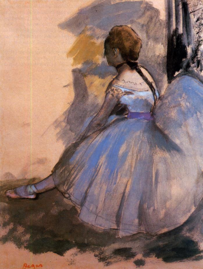 Dancer Seated (study) (1872) - Edgar Degas Tablo