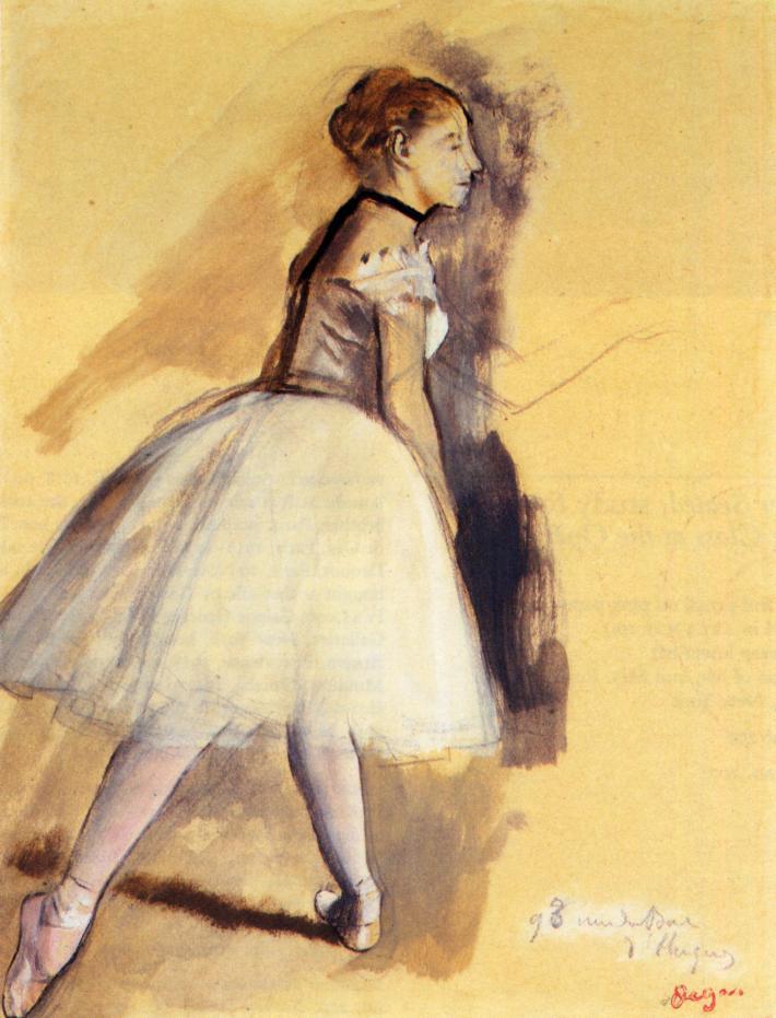 Dancer Standing (study) (1872) - Edgar Degas Tablo