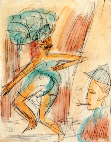 Dancer and Audience (1916) - Ernst Ludwig Kirchner Tablo