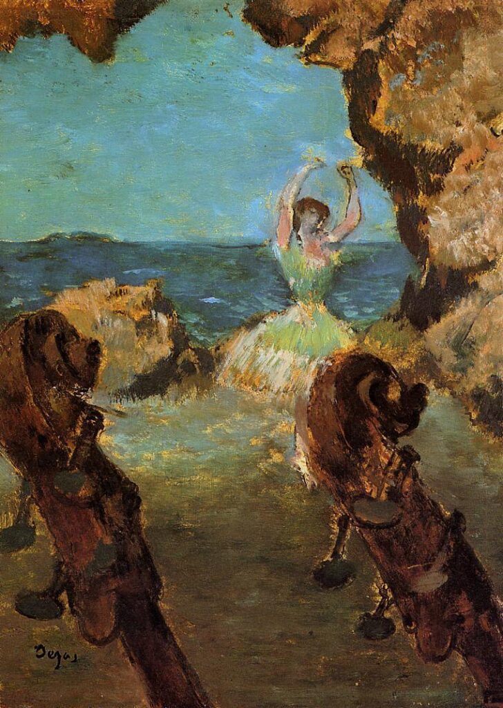 Dancer on Stage (1890) - Edgar Degas Tablo