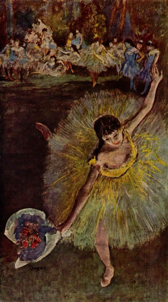 Dancer with Bouquet (1876) – Edgar Degas Tablo