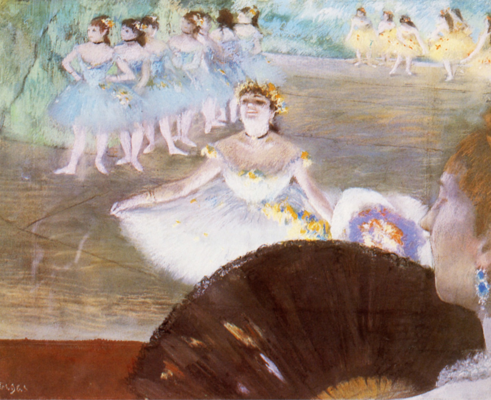 Dancer with a Bouquet of Flowers (1878) - Edgar Degas Tablo