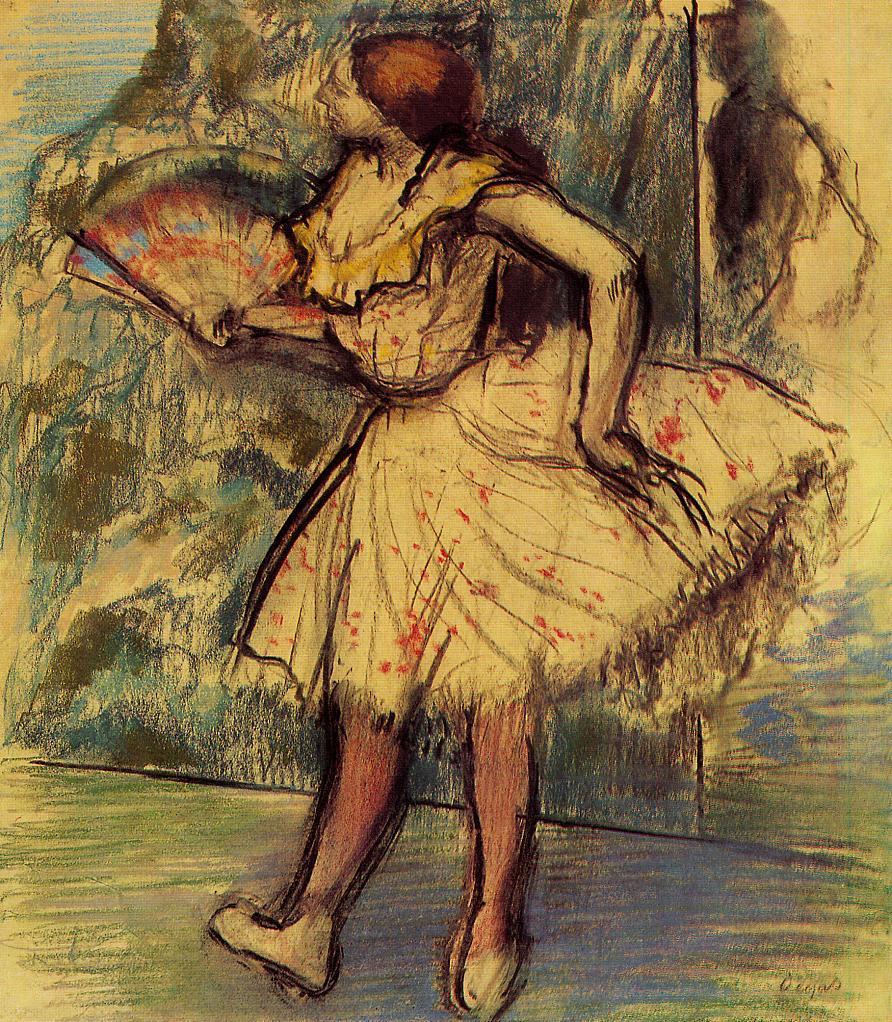 Dancer with a Fan (1897) - Edgar Degas Tablo
