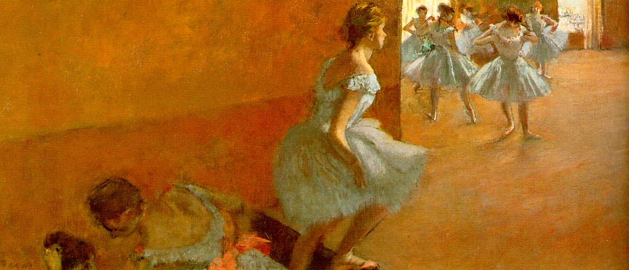 Dancers Climbing the Stairs (1886) - Edgar Degas Tablo