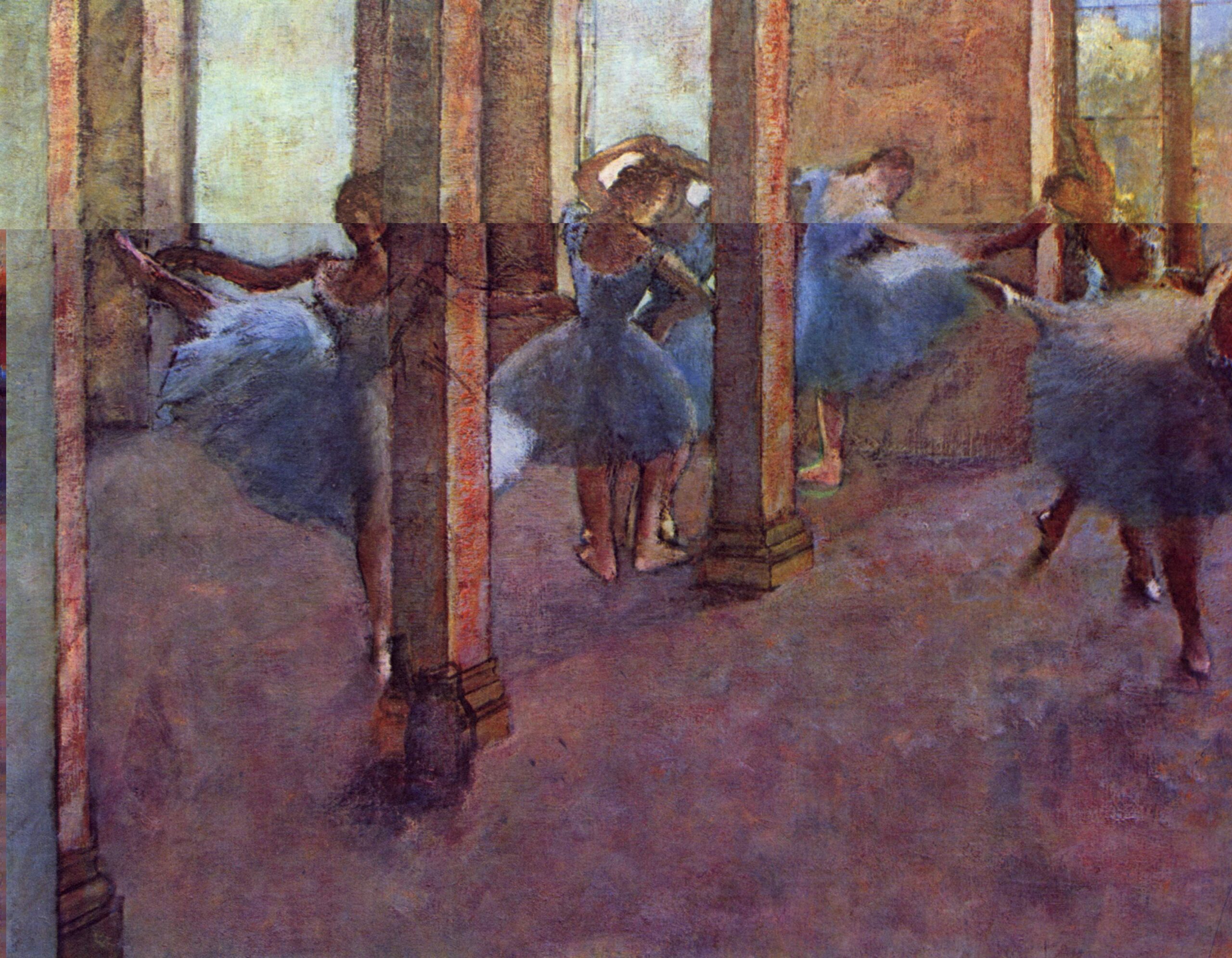 Dancers in Foyer (1887) - Edgar Degas Tablo