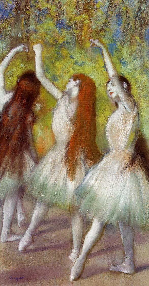 Dancers in Green (1878) - Edgar Degas Tablo