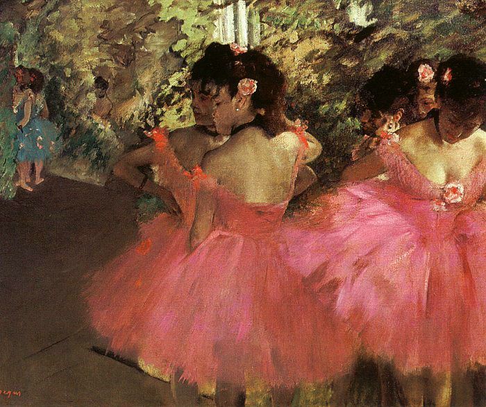 Dancers in Pink (1880) - Edgar Degas Tablo