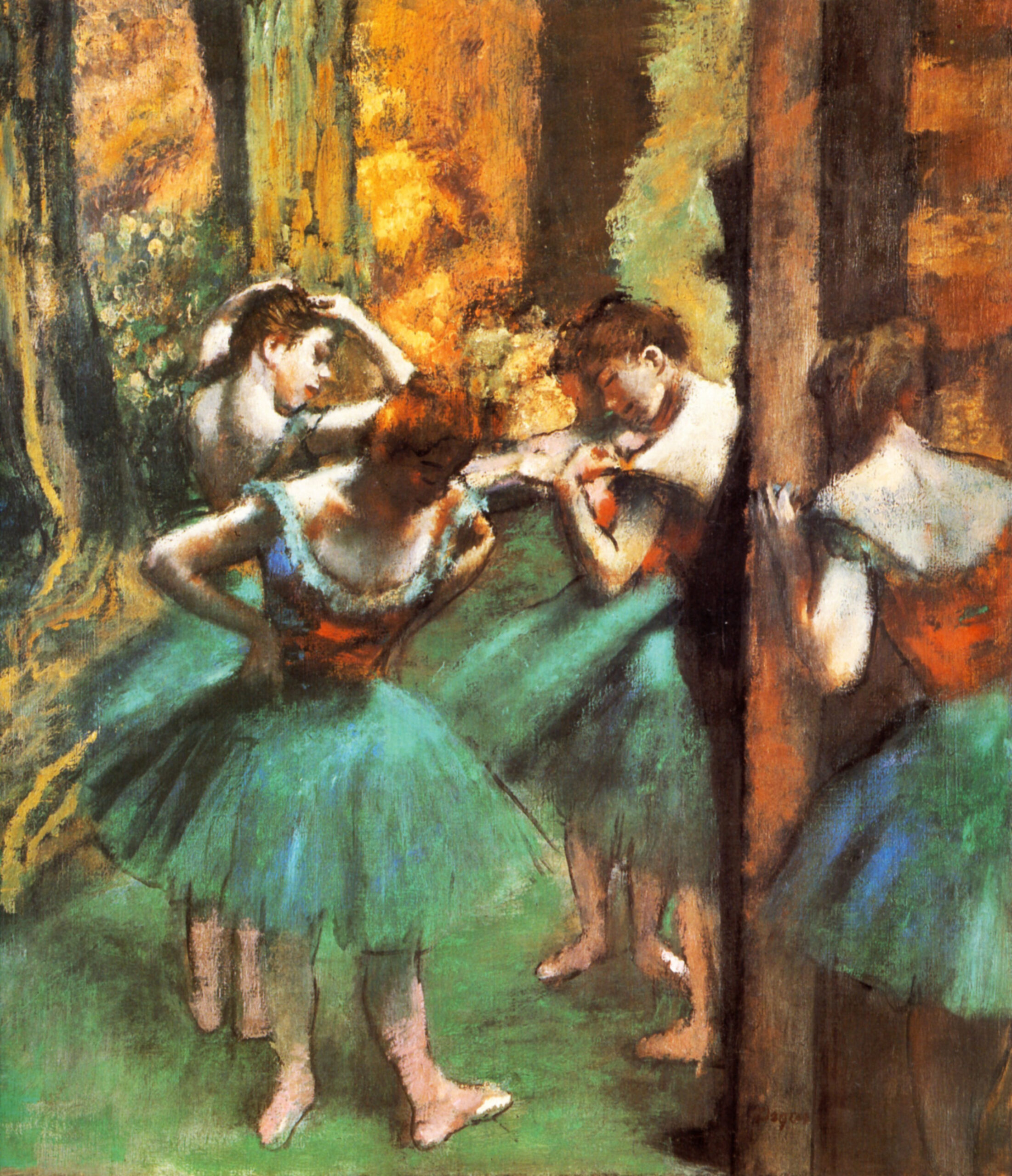 Dancers, Pink and Green (1890) - Edgar Degas Tablo