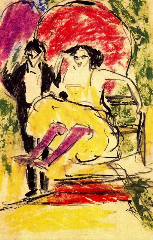 Dancing Couple of the Variety - Ernst Ludwig Kirchner Tablo