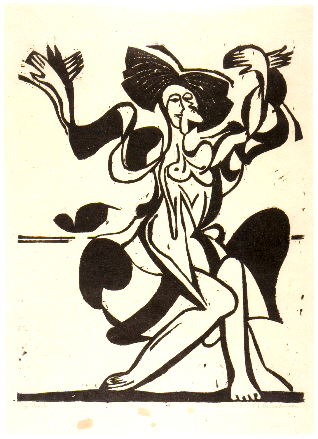 Dancing Mary Wigman (1933) - Ernst Ludwig Kirchner Tablo