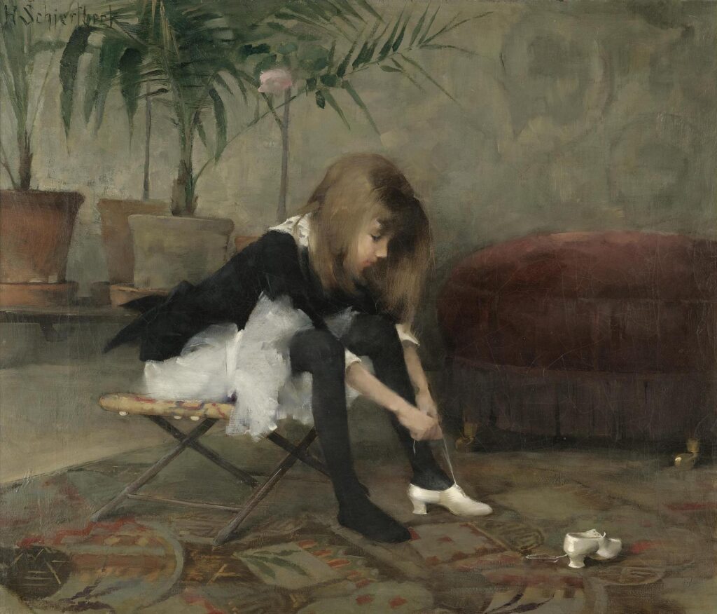 Dancing Shoes (1882) - Helene Schjerfbeck Tablo