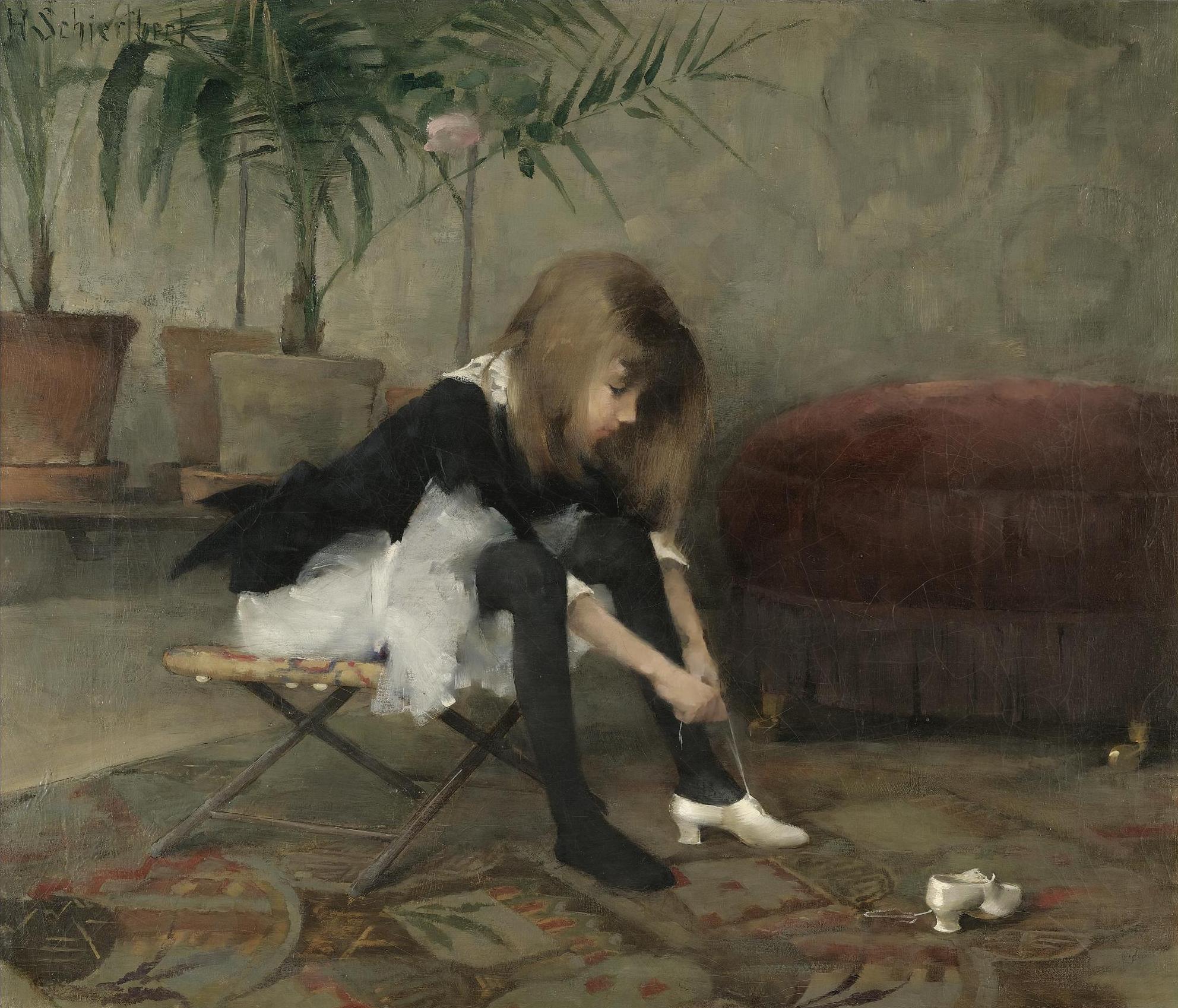 Dancing Shoes (1882) - Helene Schjerfbeck Tablo