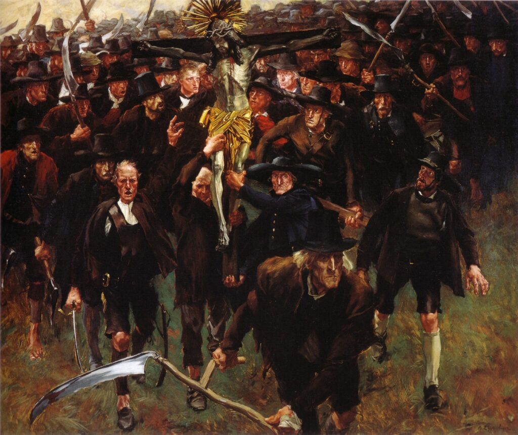 Das Kreuz - Albin Egger-Lienz Tablo