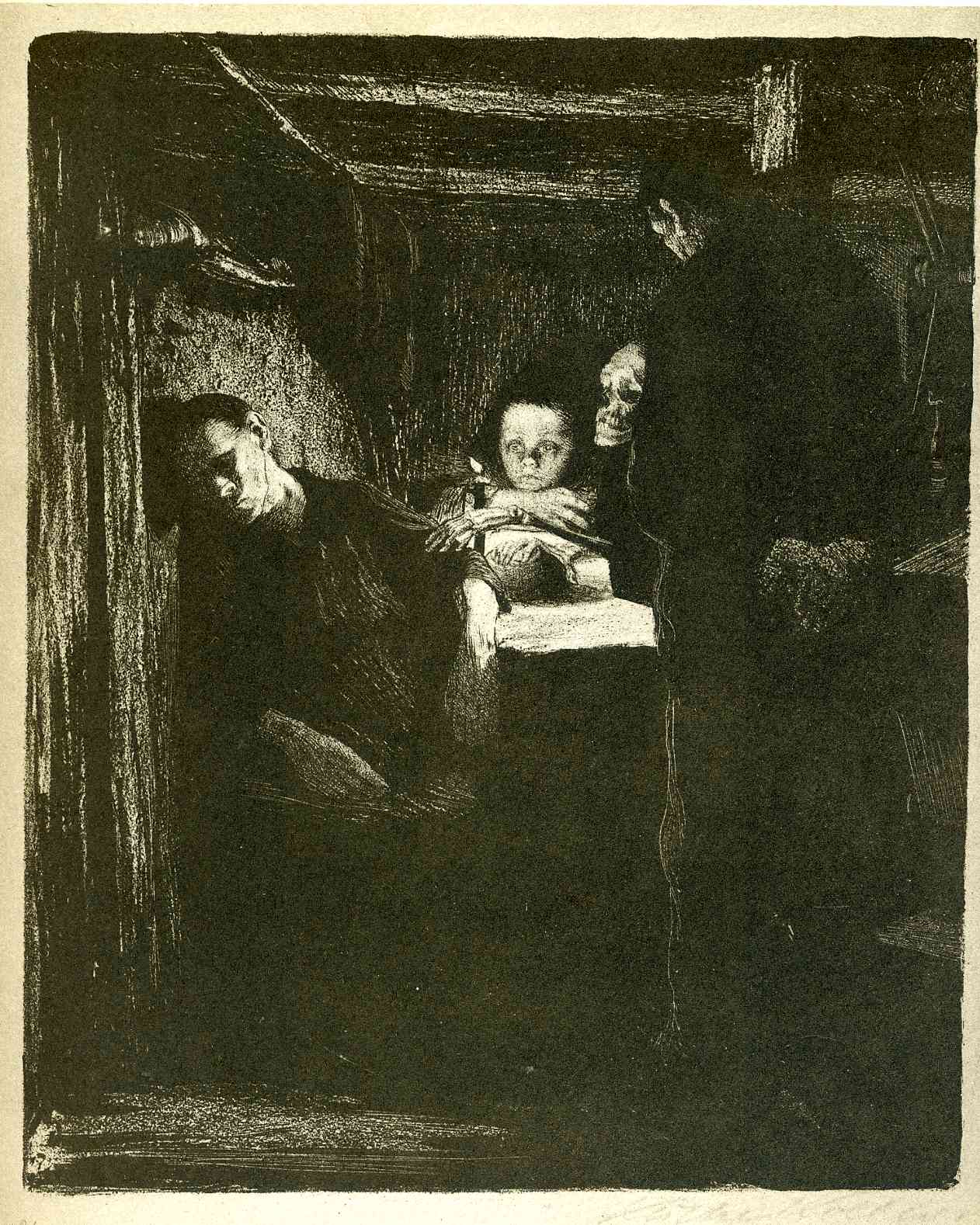Death (1893) - Käthe Kollwitz Tablo