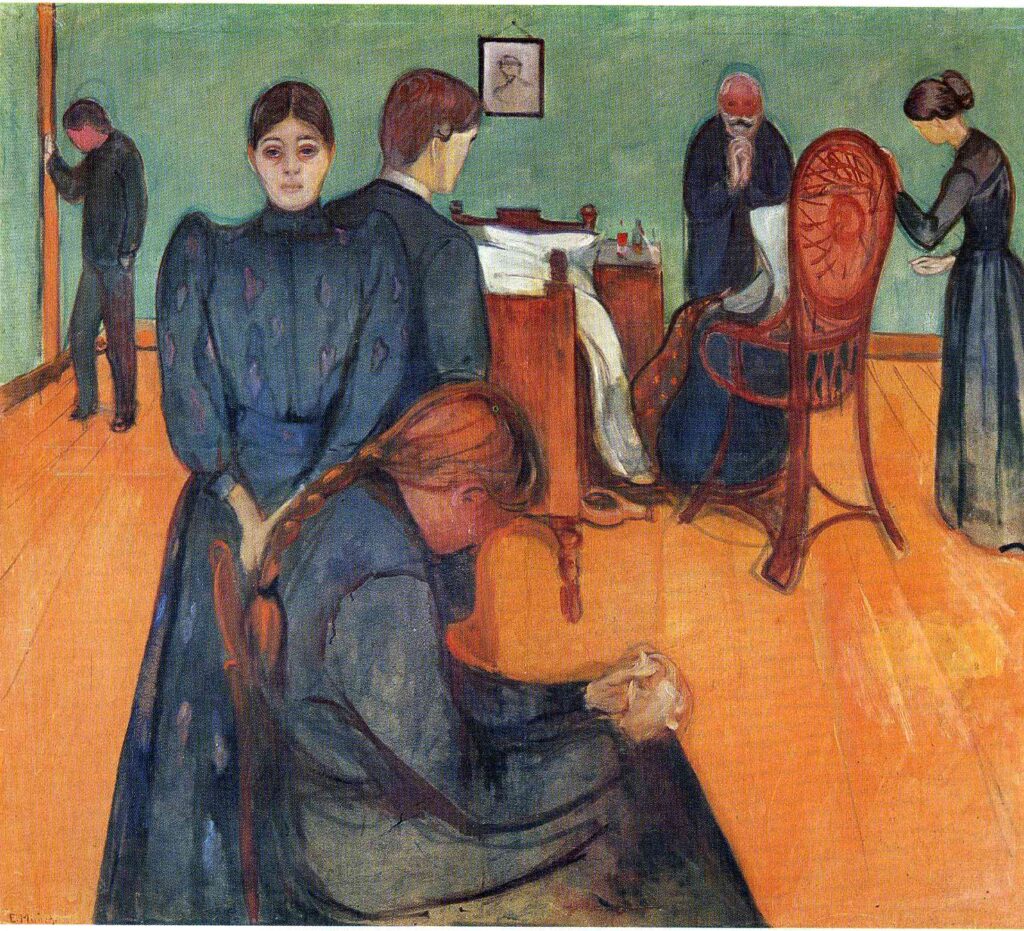 Death in the sickroom (1893) - Edvard Munch Tablo