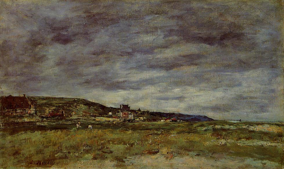 Deauville, the Dunes (1890) - Eugène Boudin Tablo