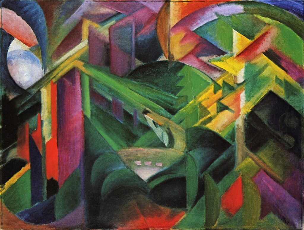 Deer in a Monastery Garden (1912) - Franz Marc Tablo