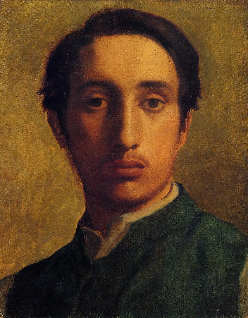 Degas in a Green Jacket (1855) - Edgar Degas Tablo