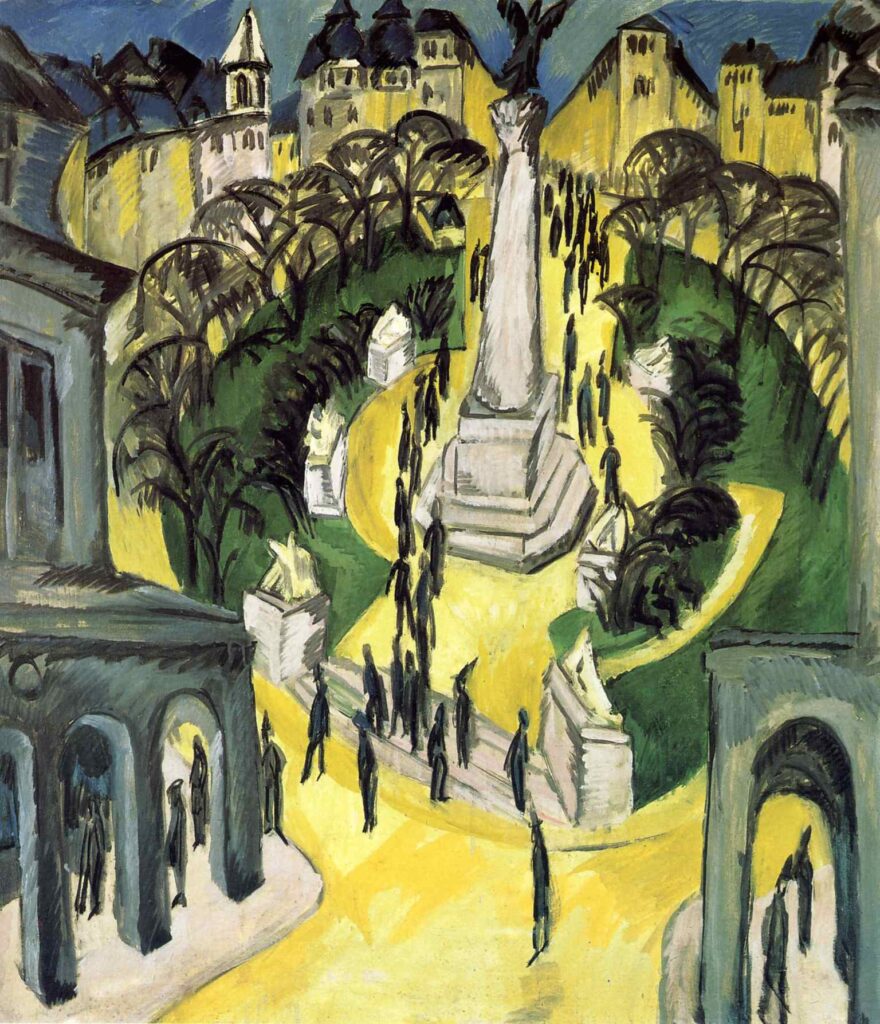 Der Belle Alliance Platz in Berlin (1914) - Ernst Ludwig Kirchner Tablo