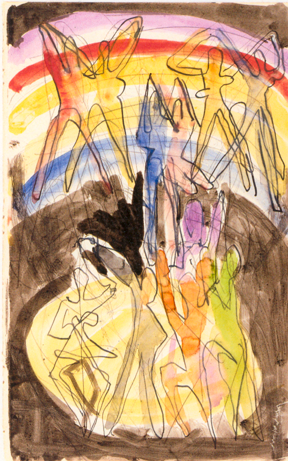 Design for the Banquet Hall in Essen (1932) - Ernst Ludwig Kirchner Tablo