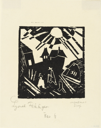 Desolated Village (Verfallenes Dorf) (1918) - Lyonel Feininger Tablo